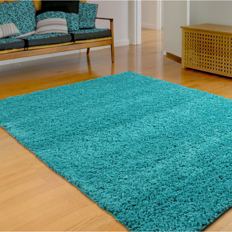 Ultimate Rug Co Retro Plain Teal Rug Wayfair.co.uk